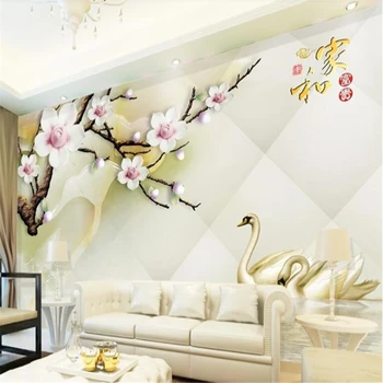 обои beibehang Пользовательские фотообои 3D европейские ювелирные изделия цветы гостиная спальня ТВ фон стены обои стена 3D