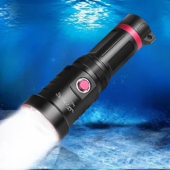 Новый XHP90.3 Мощный фонарик для дайвинга 18650 XHP70 Перезаряжаемый светодиодный фонарик для дайвинга Фонарь для подводной охоты Водонепроницаемая лампа