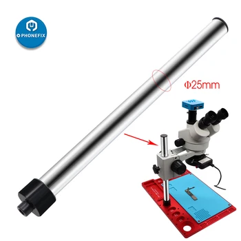 Диаметр 25 мм, металлический фиксированный держатель подставки для микроскопа, металлический кронштейн, штанга, удлинитель, штанга для промышленности, видео Микроскопио