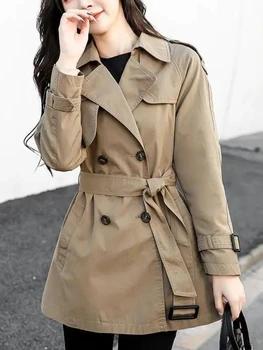 Ветровка Женская Универсальная 2023 Весна Осень Новая Модная одежда Корейская куртка Тренч для женщин Женское пальто оверсайз