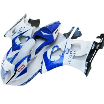 Впрыск совершенно новых мотоциклетных обтекателей для SUZUKI gsxr 1000 k3 k4 GSXR1000 сине-белый комплект обтекателей ABS Пластик 2003 2004 WSX21