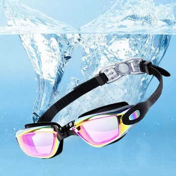 Очки для плавания Очки для плавания для взрослых с гальваническим покрытием, Противотуманные Водонепроницаемые очки для плавания, Силиконовые очки унисекс