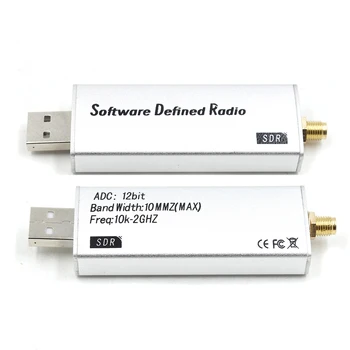 Программно-определяемый радиоприемник Алюминиевый широкополосный программный приемник с интерфейсом USB от 10 кГц до 2 ГГц, совместимый с радиовещанием