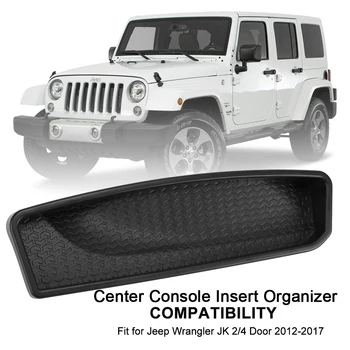 ABS Органайзер для вставки в центральную консоль, ящик для хранения приборной панели, подходит для совместимости с Jeep Wrangler JK 2012-2017