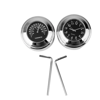 7/8-дюймовые 1-дюймовые часы с циферблатом на руле и термометр температуры для