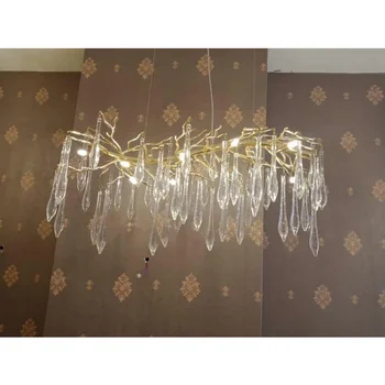 Потолочные светильники Французская хрустальная лампа люстра для гостиной светодиодная люстра для украшения веток деревьев Ресторан отеля