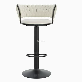 Стульчики для обеденного акцента, барные стулья, Роскошные дизайнерские стульчики для приема гостей, туалетный столик, Современный железный шезлонг, изысканная барная мебель BY016