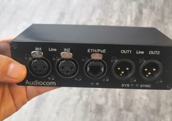 Audiocom Dante AES67 Интерфейс передачи аудио по сети Boxsupport2Analog сбалансированный вход (линейный вход) 2-полосный аналоговый выход