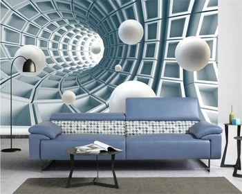 3DBEIBEHANG Абстрактное пространство туннеля трехмерный шар 3d фоновая стена пользовательские обои фреска обои для гостиной