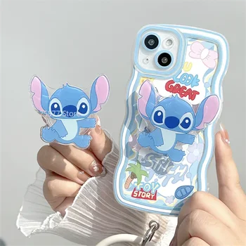Чехол для телефона Disney Stitch для iPhone 14 13 12 11 Pro Max Mini 6 7plus 8plus XS MAX Милый защитный чехол 