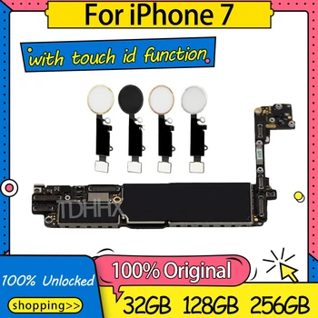 Оригинальная материнская плата для Iphone 7 с разблокированным Touch Id / без него для iPhone 7 Логическая плата Clean ICoud с системой IOS, полной чипов