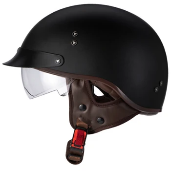 Новый ретро мотоциклетный шлем Four Seasons, шлем с половиной лица, Мотоциклетный шлем для езды на скутере, мужские мотоциклетные полушлемы