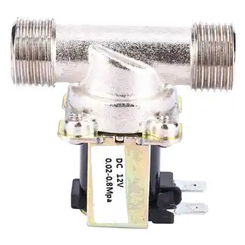 DC12V G1 / 2 Латунный электрический клапан с ЧПУ, нормально закрытый электромагнитный электромагнитный клапан для впуска воды