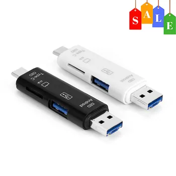 2022 Новый Кард-Ридер USB3.1 Высокоскоростной SD TF Кард-Ридер Micro SD Type C USB C Micro USB Memory OTG Кард-Ридер Для Дропшиппинга