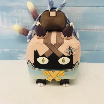Аниме Kirara Express Box Кукла Реквизит Для Косплея Genshin Impact Courier Box Меняющая Форму Экспресс-Коробка Плюшевые Куклы Grass Element Cat