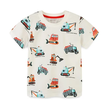 Детские футболки с героями мультфильмов, хлопковые летние футболки для малышей 2-7 лет, футболки для маленьких мальчиков, детская одежда