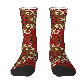Носки из персидского ковра, плетеные в стиле Килим Навахо, Женские, мужские, теплые, с 3D принтом, богемные, турецкие, племенные, этнические, спортивные, футбольные носки