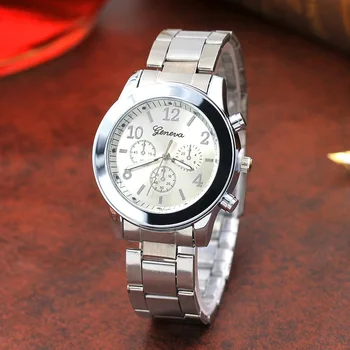 Женские часы Geneva 2021 Высококачественные кварцевые наручные часы из нержавеющей Стали Geneva Watch Женские Часы из розового Золота Reloj Mujer Clock