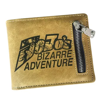 Анимация JoJo's Bizarre Adventure, производная от короткого кошелька на молнии, складной кошелек, портативный кошелек, мужской или женский