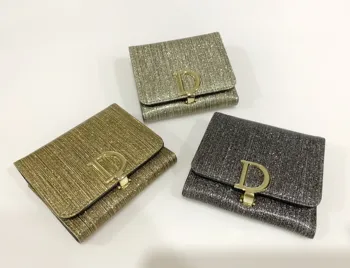 Кожаный женский кошелек, модный женский кошелек, клатч с тремя складками, держатель для карт, женский кошелек, портмоне для монет