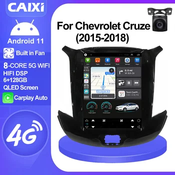 CAIXI Android Carplay Для Chevrolet Cruze 2015-2018 Tesla Vetical Автомобильный Радиоприемник Мультимедиа Стерео GPS Навигация DSP 4G LTE QLED