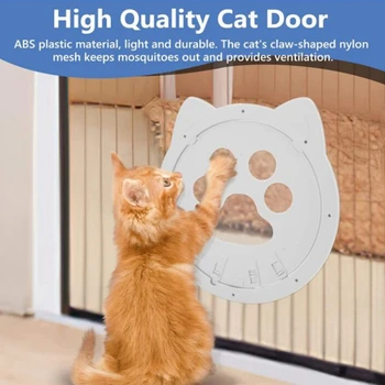 Сетчатая дверь для домашних животных, магнитная самозакрывающаяся дверца для маленьких собак и кошек с функцией блокировки сетчатой двери, окна и крыльца