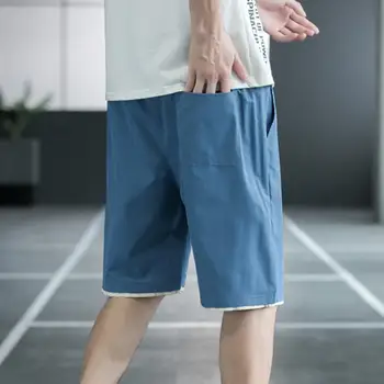 Быстросохнущие Прямые Свободные повседневные спортивные брюки для отдыха, дышащие пляжные шорты, школьная одежда в гонконгском стиле
