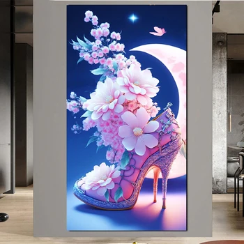 Большая Розовая принцесса Мечты, Туфли, Алмазная живопись, Новинка 2023 года, 5d Алмазная мозаика 