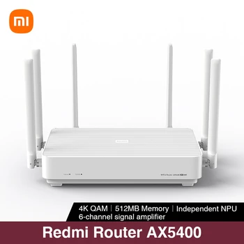 Оригинальный Xiaomi Redmi AX5400 Маршрутизатор Сетчатый Ретранслятор WiFi6 Улучшает 160 МГц 4K QAM 512 МБ 6 Усилитель сигнала Работает С приложением Mihome