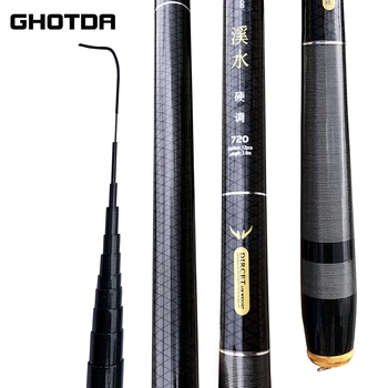 Ручная удочка GHOTDA из высокоуглеродистого волокна Super Hard Stream Rod Pesca 3,6 М-7,2 М Телескопическая удочка
