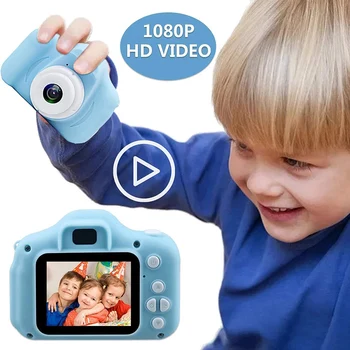 Мини-мультяшная камера с 2-дюймовым экраном высокой четкости, обучающие детские игрушки, портативная видеокамера, цифровая зеркальная камера, фотоаппарат для детей