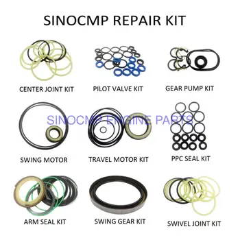 Сальник SINOCMP, сервисный комплект, Ремонтные комплекты уплотнений для деталей экскаватора Hitachi EX400-5 EX400LC-5