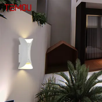 Бра TEMOU Patio, белые наружные настенные светильники, Водонепроницаемые IP65, Креативный Новый дизайн для дома, крыльца, балкона, внутреннего двора, виллы