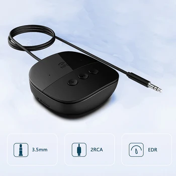 Аудиоприемник 2 в 1 NFC Bluetooth 5.2 3,5 мм AUX RCA USB U-Диск/TF Карта Воспроизведения Стерео Беспроводной Адаптер С Микрофоном Динамик Усилитель