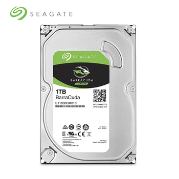 Жесткий диск для настольных ПК Seagate BarraCuda емкостью 1 ТБ SATA 6 Гб /с, кэш-память 32 МБ 7200 Об/мин, 3,5-дюймовый внутренний жесткий диск (ST1000DM010)