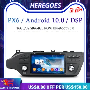 1280*720 PX6 DSP IPS Android 10,0 64G + 4G 8 Core Автомобильный DVD-плеер GPS Карта RDS Радио Wifi Bluetooth 5,0 Для Toyota Avalon 2015 2016