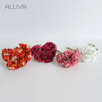 20 шт./лот ALLIVA оптом и в розницу имитация цветов из нетканого материала для изготовления искусственных цветов, маленький букет из хризантем