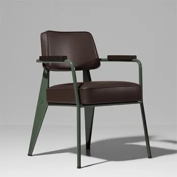 Скандинавское кресло для конференций со спинкой из кованого железа Wuli, кресло для кафе и ресторана, металлическое современное минималистичное кресло для переговоров