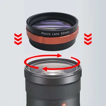 Макрообъектив Практичная камера 52 мм Переходное кольцо для съемки Объектива внешней камеры для зеркальной камеры Аксессуары