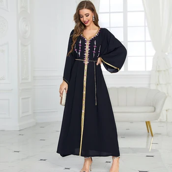Платье Dubai Элегантные и красивые женские платья для официальных мероприятий, тканые вечерние черные платья больших размеров, женская одежда, платье