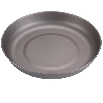 Домашняя посуда TOAKS, Сверхлегкая Уличная посуда, Походная Титановая тарелка D190 мм, тарелка для пикника