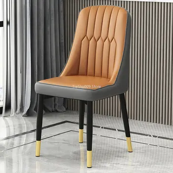 Складные дизайнерские обеденные стулья Металлические для балкона, роскошные обеденные стулья в скандинавском стиле, эргономичная мебель для дома Sillas De Comedor