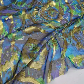 В продаже 5 метров парчи, шелк тутового цвета, ткань с металлическим жоржетом, платье Сари Дирак, материал для шитья