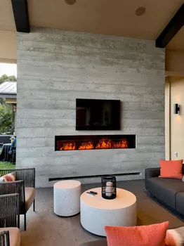 Inno-Fire 48-дюймовый камин с водяным паром, камины с 3D-пламенем, Внутренняя Встраиваемая Стена
