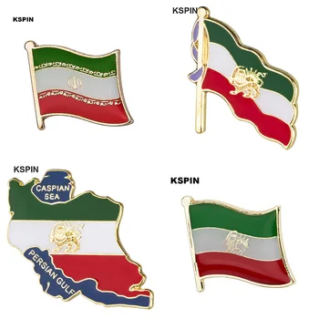 10 шт. много значков с флагом Ирана, значок с лацканами, 10 шт. много значков с брошью KS-0203