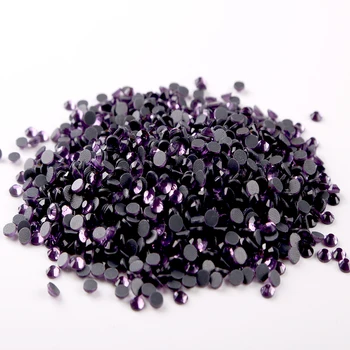 Фиолетовые стразы для горячей фиксации Гладящие стразы для одежды SS6-SS30 Стекло Кристалл Исправленный камень