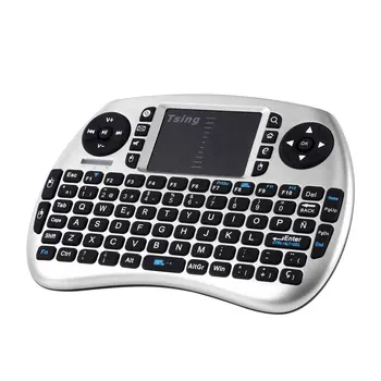 Портативная портативная беспроводная клавиатура, тачпад, мультимедиа для ТВ-приставки, ПК-приставки, ноутбука для Raspberry PI, PS3, французского, испанского языков