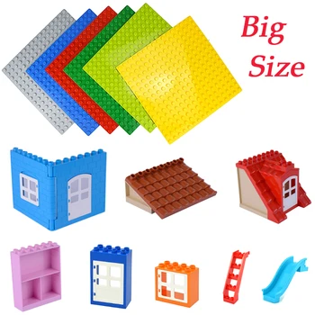 Опорная плита Big Blocks 404 точки Аксессуары для большой опорной плиты DIY Строительные блоки Игрушки для детей Совместимость со всеми брендами Toy Leduo