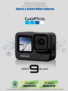 Экшн-камера GoPro HERO 9 Black 4K 5K с цветной фронтальной камерой, 20-мегапиксельная спортивная камера, прямая трансляция фотографий Go Pro HERO 9
