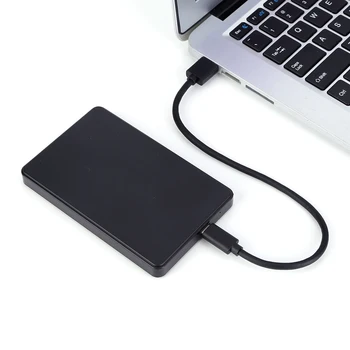 Коробка для жесткого диска USB3.1 с кабелем USB3.0-Type-C, 2,5-дюймовый корпус жесткого диска, светодиодный индикатор без драйверов для жесткого диска SATA 1/2/3 или SSD